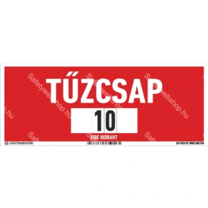 Tűzcsap sorszámoható matrica / tábla (felirat)