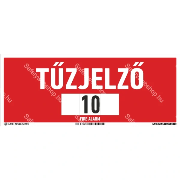 Tűzjelző sorszámoható matrica / tábla (felirat) - Image 2