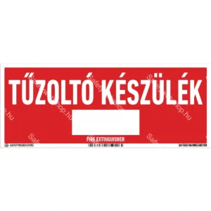 Tűzoltó készülék sorszámoható matrica / tábla (felirat)