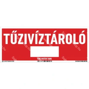 Tűzivíztároló sorszámoható matrica / tábla (felirat)