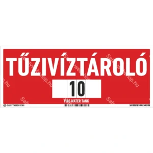 Tűzivíztároló sorszámoható matrica / tábla (felirat)