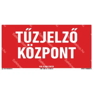 Tűzjelző központ matrica / tábla