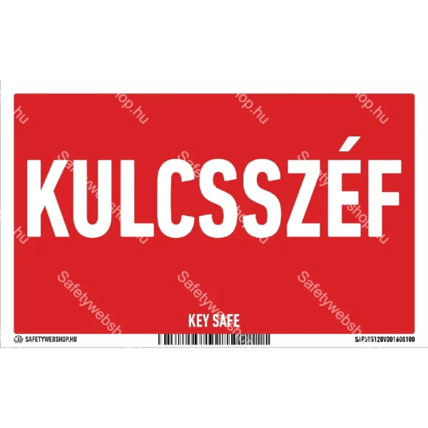 Kulcsszéf matrica / tábla