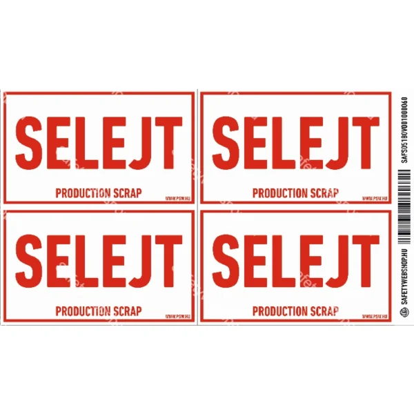 Selejt / Vinyl, öntapadó matrica / 100 mm x 60 mm - Image 2