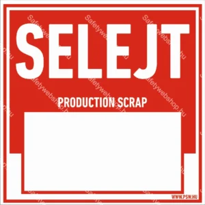 Selejt (+beírási lehetőség: karbantartó adatai és dátum) / Vinyl, öntapadó matrica / 100 mm x 100 mm