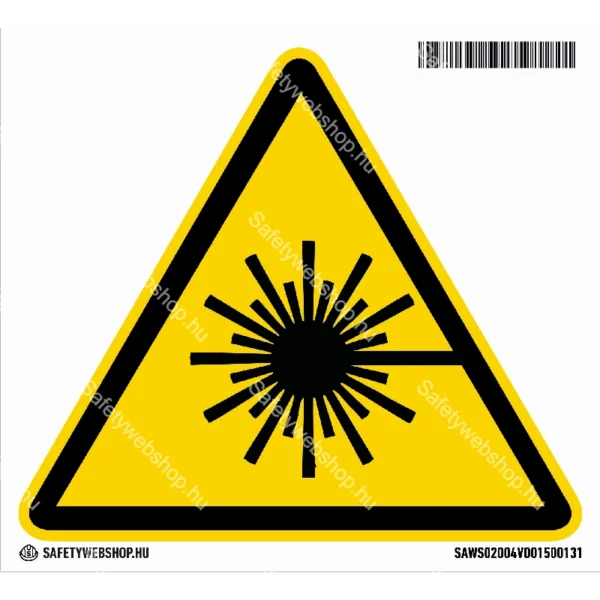 Lézersugár! matrica (ISO 7010-W004 piktogram)