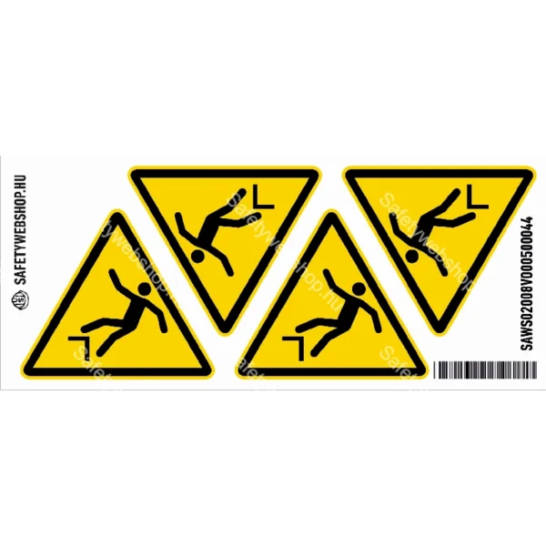 Zuhanásveszély! matrica (ISO 7010-W008 piktogram) - Image 3