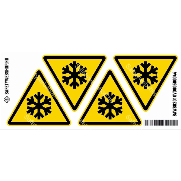Alacsony hőmérséklet matrica (ISO 7010-W010 piktogram) - Image 3
