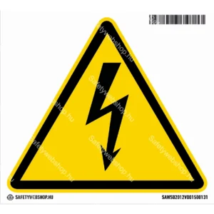 Áramütés veszélye! matrica (ISO 7010-W012 piktogram)