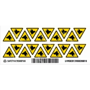 Kutyával őrzött terület matrica (ISO 7010-W013 piktogram)