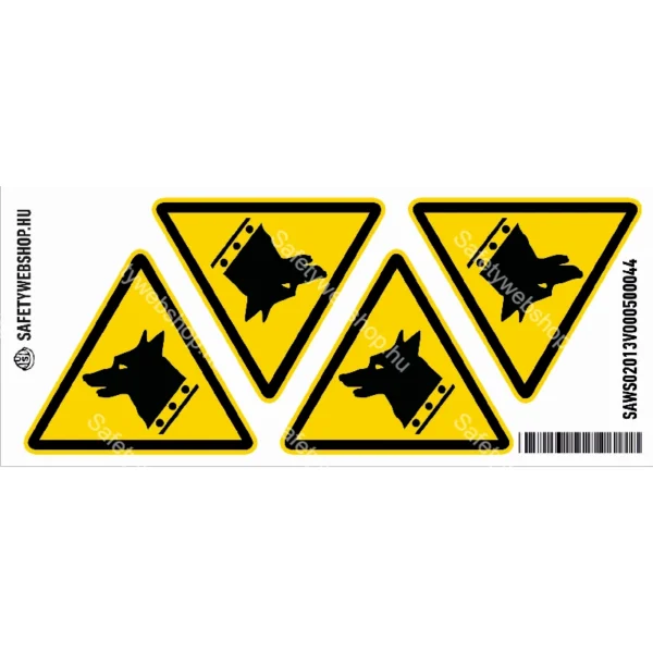 Kutyával őrzött terület matrica (ISO 7010-W013 piktogram) - Image 3