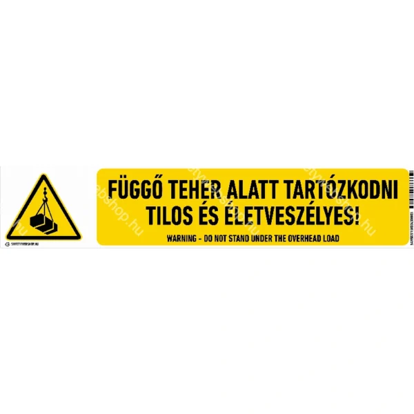 Daruzott terület! matrica / tábla (ISO 7010-W015 piktogram + felirat) - Image 2