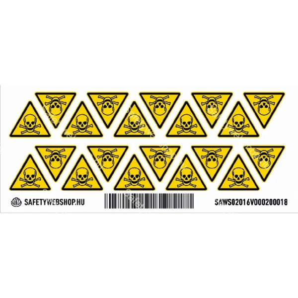 Mérgező anyag! matrica (ISO 7010-W016 piktogram) - Image 2