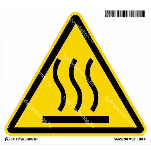 Forró felület matrica (ISO 7010-W017 piktogram)