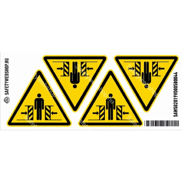 Elmozduló tárgyak, automatikus ajtó matrica (ISO 7010-W019 piktogram) - Image 3