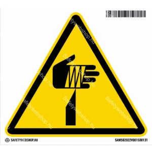 Éles tárgyak matrica (ISO 7010-W022 piktogram)