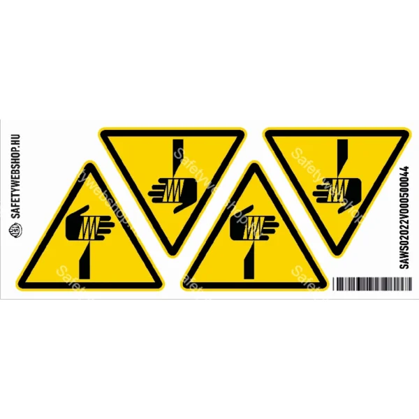 Éles tárgyak matrica (ISO 7010-W022 piktogram) - Image 3