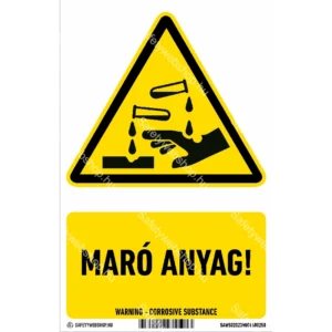 Maró anyag! matrica / tábla (ISO 7010-W023 piktogram + felirat)