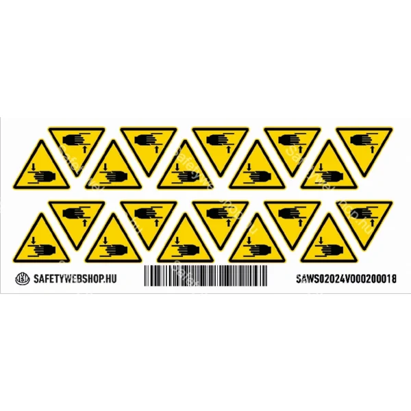 A kéz sérülésének veszélye! matrica (ISO 7010-W024 piktogram) - Image 2