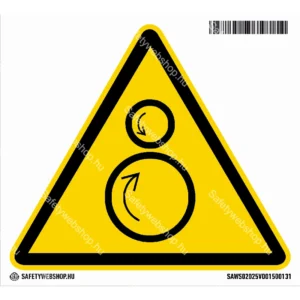 Mozgó gépelemek! matrica (ISO 7010-W025 piktogram)