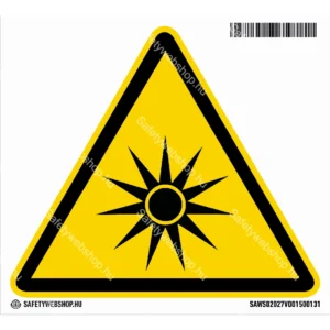 Optikai sugárzás matrica (ISO 7010-W027 piktogram)