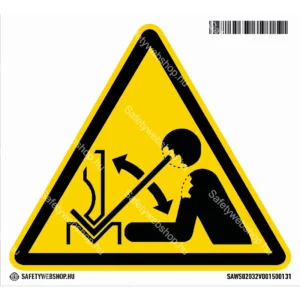 Felpattanó munkadarab matrica (ISO 7010-W032 piktogram)