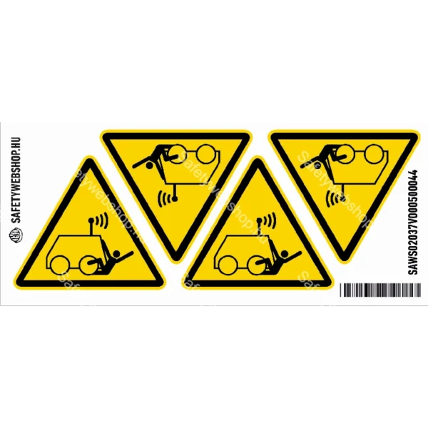 Távirányítású eszközök közlekedése matrica (ISO 7010-W037 piktogram) - Image 3