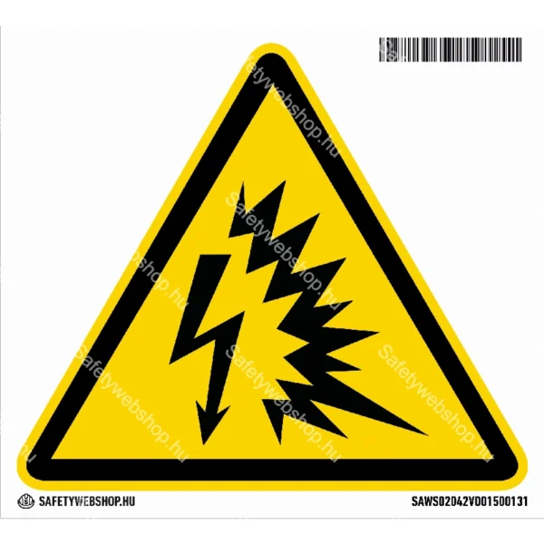 Ívkisülés veszély! matrica (ISO 7010-W042 piktogram)