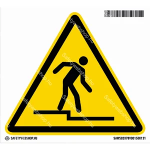 Szintkülönbség! matrica (ISO 7010-W070 piktogram)