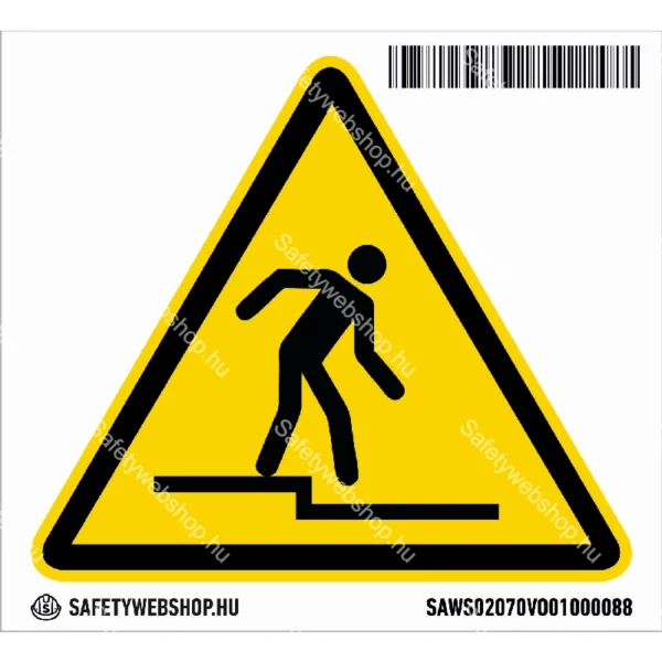 Szintkülönbség! matrica (ISO 7010-W070 piktogram) - Image 4