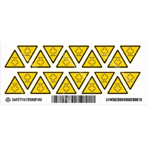 Forró gőz! matrica (ISO 7010-W080 piktogram)