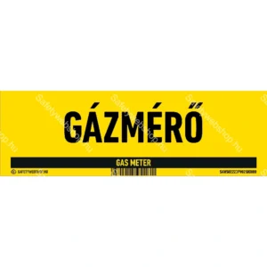 Gázmérő matrica / tábla (felirat)