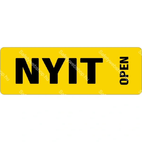 Nyit / Vinyl, öntapadó matrica / 60 mm X 20 mm