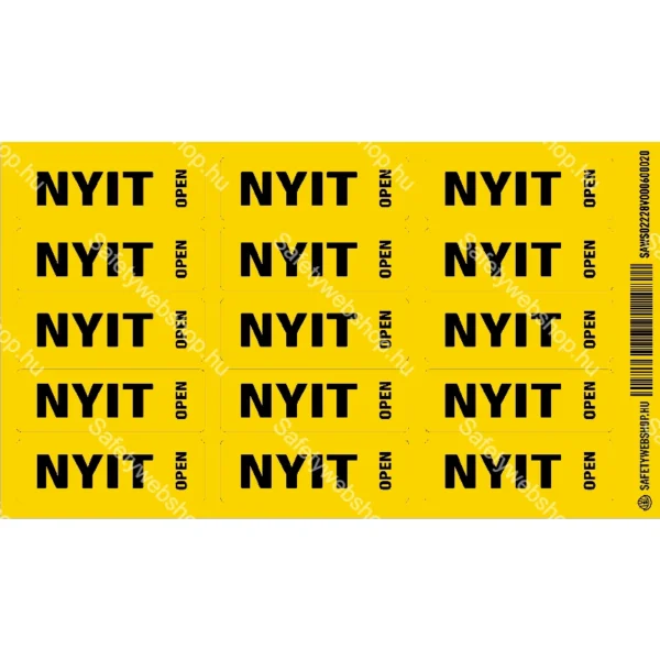 Nyit / Vinyl, öntapadó matrica / 60 mm X 20 mm - Image 2