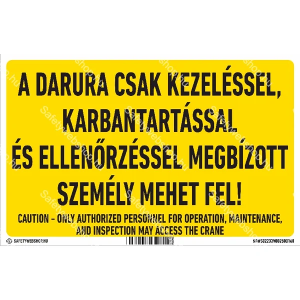 A darura csak kezeléssel, karbantartással és ...! matrica / tábla (felirat)