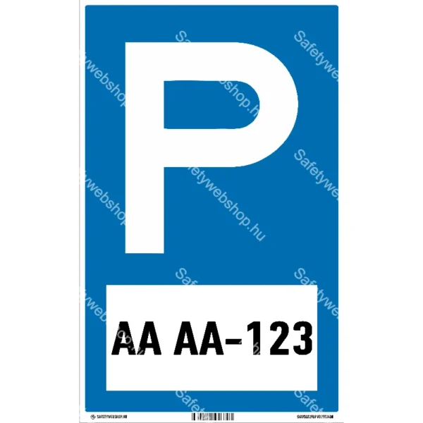 P – várakozóhely alaptábla, matricázható! / Alumínium szedvicslemez, 2 mm / 250 mm X 400 mm - Image 3