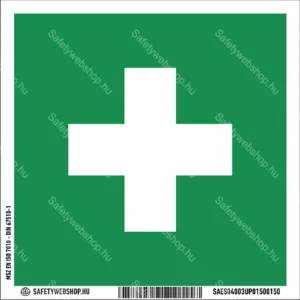 Elsősegélyhely matrica / tábla (ISO 7010-E003 piktogram)