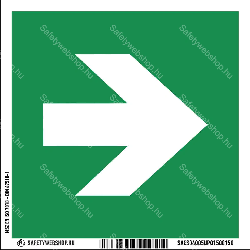 Iránynyíl, jobbra / balra matrica / tábla (ISO 7010-E005 piktogram)