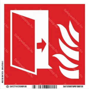 Tűzgátló ajtó matrica / tábla (ISO 7010-F007 piktogram)
