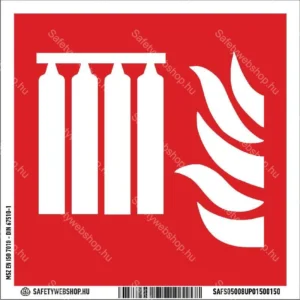 Rögzített tűzoltókészülék telep matrica / tábla (ISO 7010-F008 piktogram)