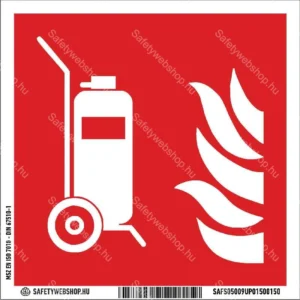 Kerekes tűzoltókészülék matrica / tábla (ISO 7010-F009 piktogram)