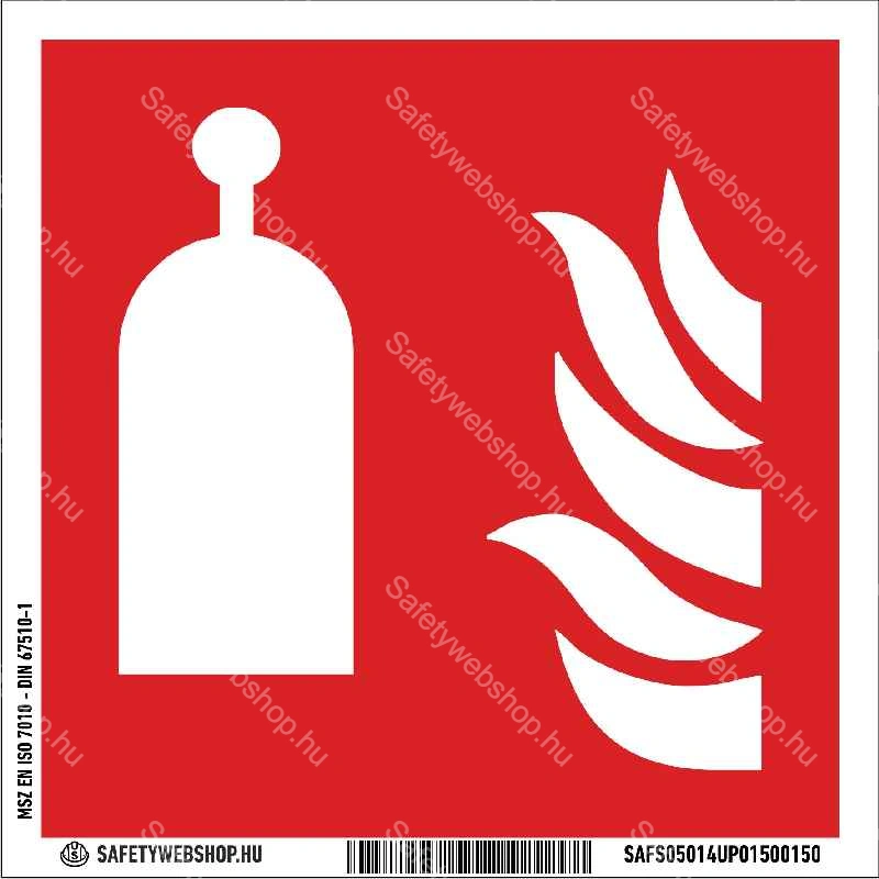 Távműködtetésű oltóállomás matrica / tábla (ISO 7010-F014 piktogram)