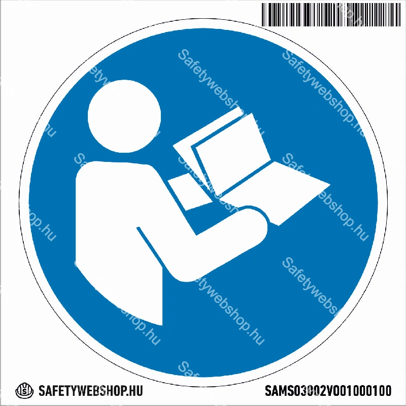 Használat előtt olvassa el a használati utasítást! matrica (ISO 7010-M002 piktogram) - Image 4