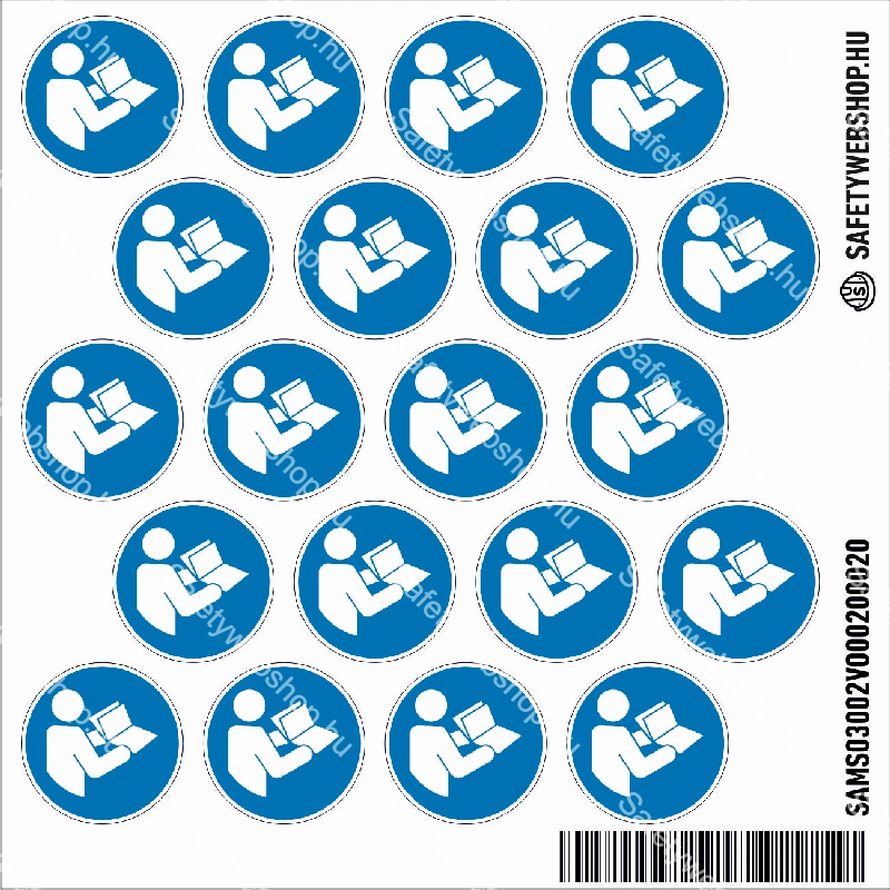Használat előtt olvassa el a használati utasítást! matrica (ISO 7010-M002 piktogram) - Image 2