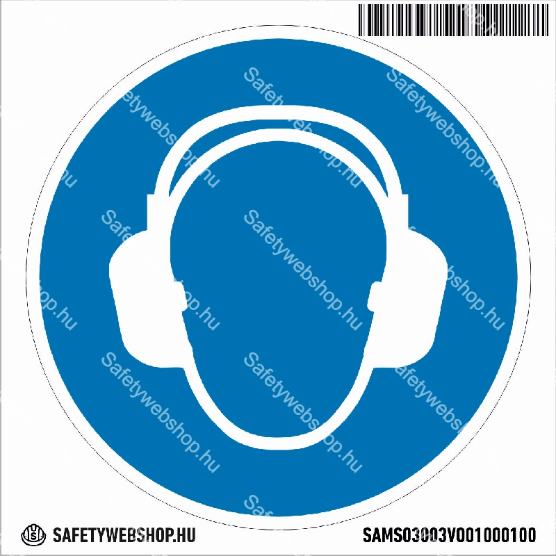 Hallásvédő használata kötelező! matrica (ISO 7010-M003 piktogram) - Image 4