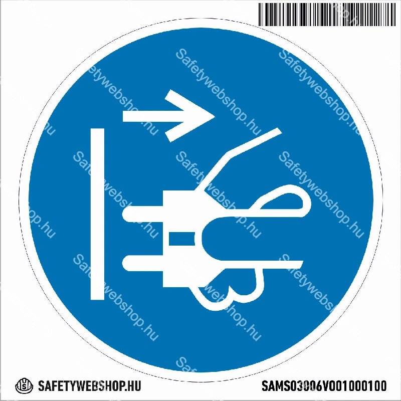 Húzza ki a hálózati csatlakozót! matrica (ISO 7010-M006 piktogram) - Image 4