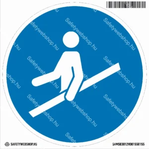 Használja a korlátot! matrica (ISO 7010-M012 piktogram)