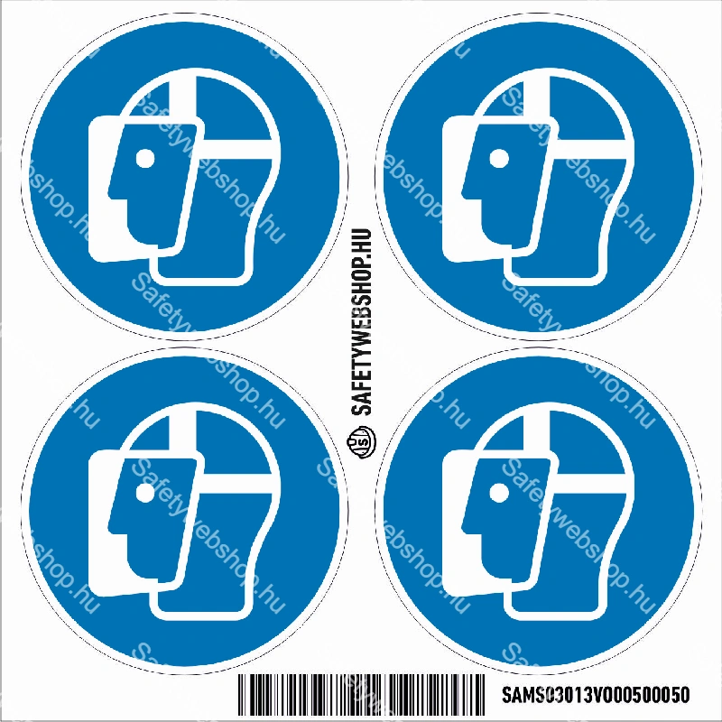 Arcvédő használata kötelező! matrica (ISO 7010-M013 piktogram) - Image 3
