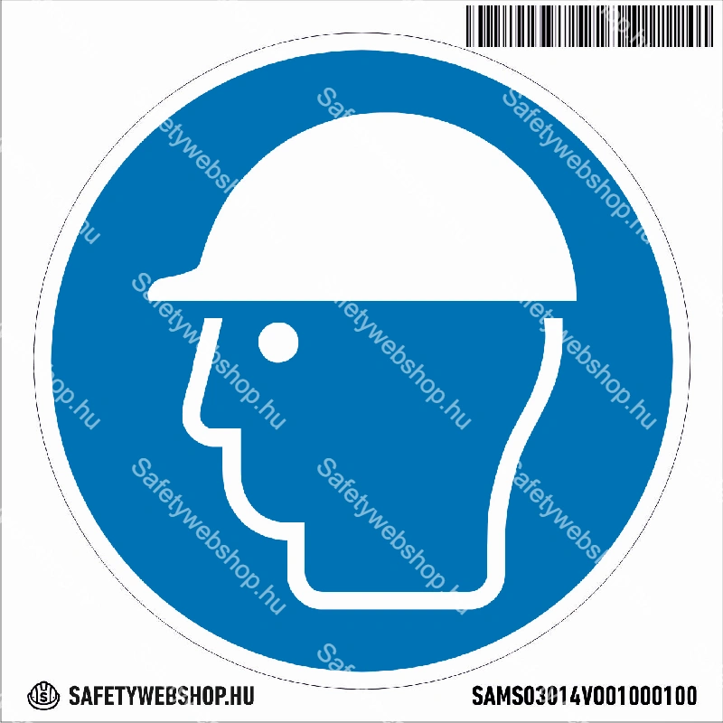 Fejvédő használata kötelező! matrica (ISO 7010-M014 piktogram) - Image 4