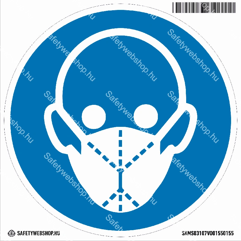 FFP2 maszk használata kötelező! matrica (piktogram)